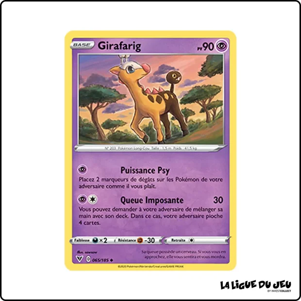 Peu commune - Pokemon - Voltage Éclatant - Girafarig 65/185