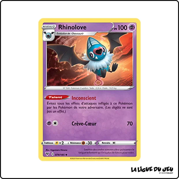 Peu commune - Pokemon - Voltage Éclatant - Rhinolove 74/185