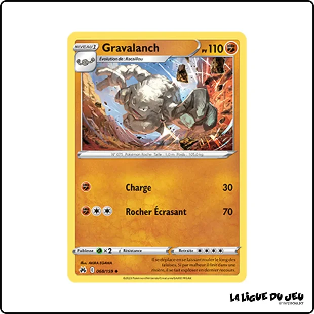Peu commune - Pokemon - Zénith Suprême - Gravalanch 68/159