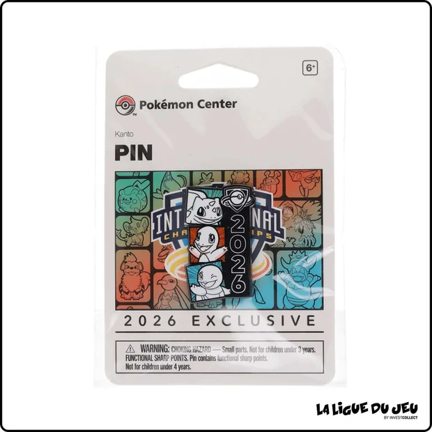 Pin's Pokemon - Pokemon Center - Europe International Championships 2026 - Kanto Starters - Scellé