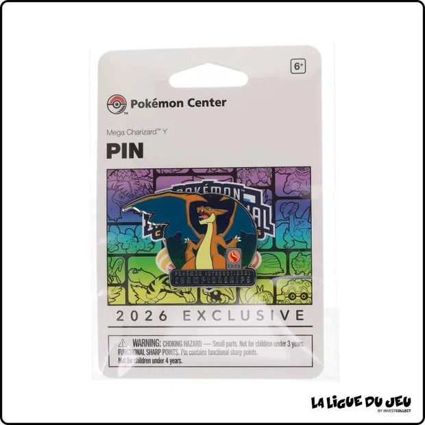 Pin's Pokemon - Pokemon Center - Europe International Championships 2026 - Mega Dracaufeu Y - Scellé