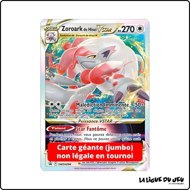 Promo Jumbo - Pokemon - Épée et Bouclier Promo - Zoroark de Hisui VSTAR SWSH298