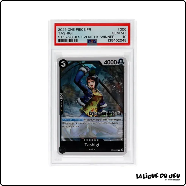 Promo - One Piece - ST15-20 Release Event Winner Pack - Tashigi - ST06-006 - PSA 10 - Français