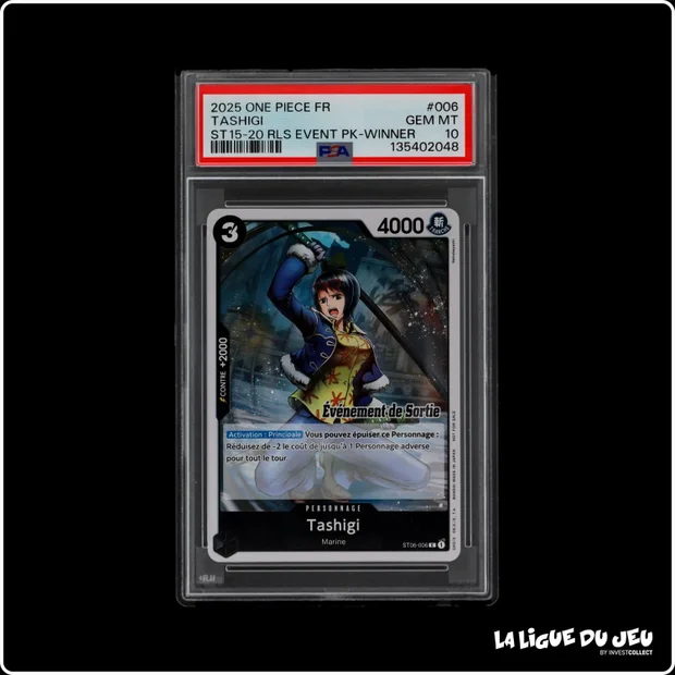 Promo - One Piece - ST15-20 Release Event Winner Pack - Tashigi - ST06-006 - PSA 10 - Français
