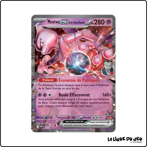 Promo - Pokemon - Écarlate et Violet Promo - Mewtwo ex de la Team Rocket SV205