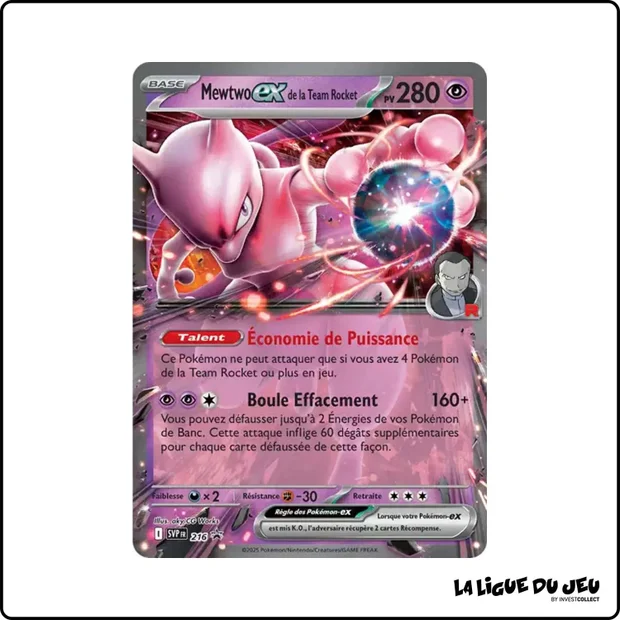 Promo - Pokemon - Écarlate et Violet Promo - Mewtwo ex de la Team Rocket SV216