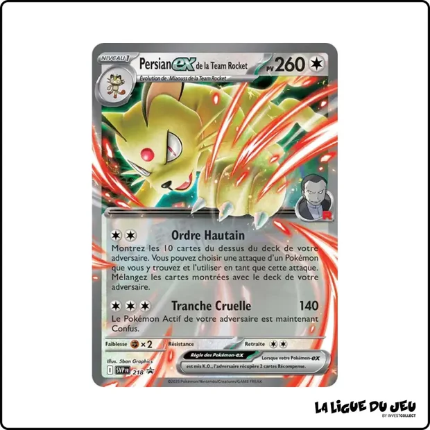 Promo - Pokemon - Écarlate et Violet Promo - Persian ex de le Team rocket SV218