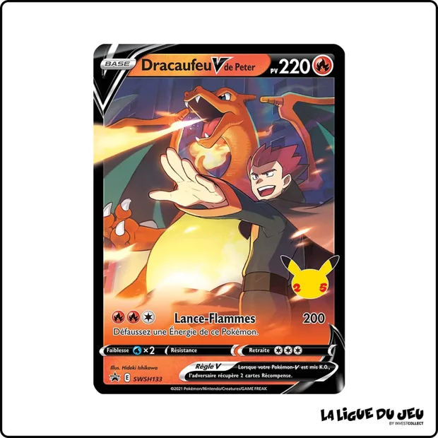 Promo - Pokemon - Épée et Bouclier Promo - Dracaufeu V de Peter SWSH133