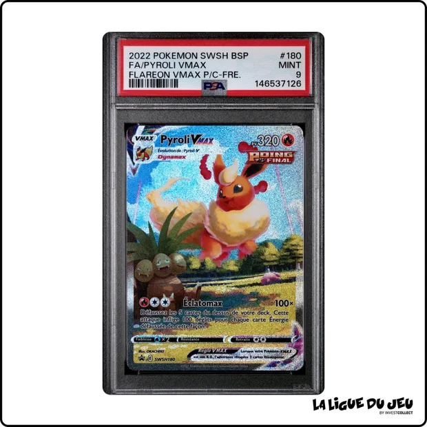 Promo - Pokemon - Épée et Bouclier Promo - Pyroli VMAX - SWSH180 - PSA 9 - Français