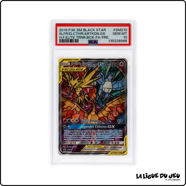 Promo - Pokemon - SM Black Star Promo - Sulfura, Électhor et Artikodin GX - SM210 - PSA 10 - Français