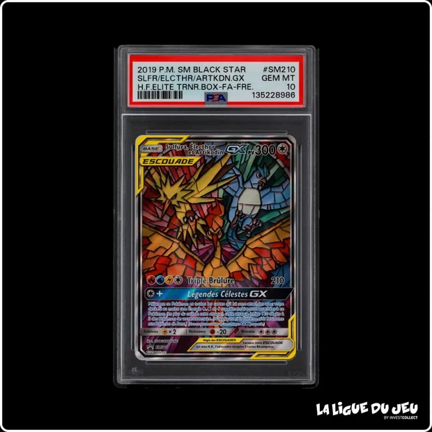 Promo - Pokemon - SM Black Star Promo - Sulfura, Électhor et Artikodin GX - SM210 - PSA 10 - Français