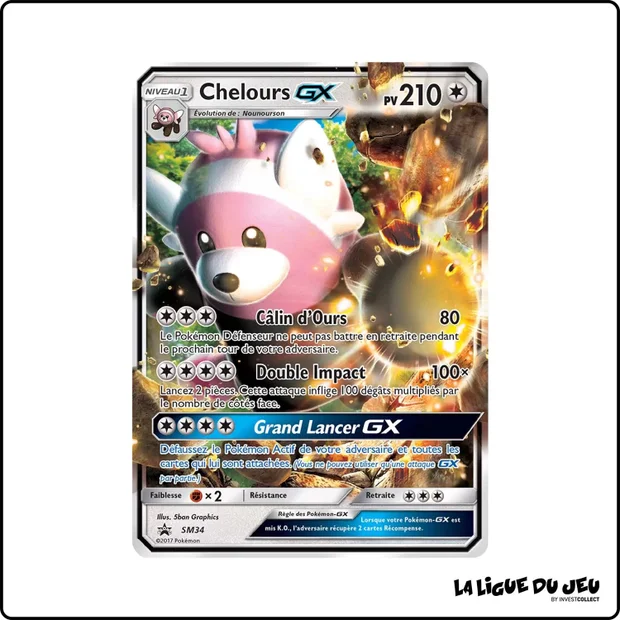 Promo - Pokemon - Soleil et Lune Promo - Chelours GX SM34