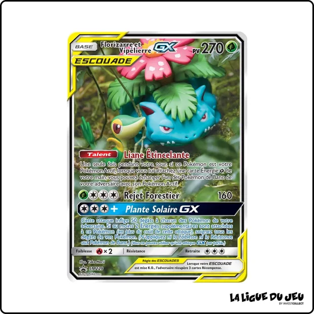 Promo - Pokemon - Soleil et Lune Promo - Florizarre et Vipélierre GX SM229