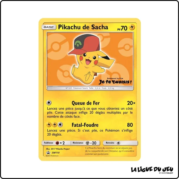 Promo - Pokemon - Soleil et Lune Promo - Pikachu de Sacha SM110