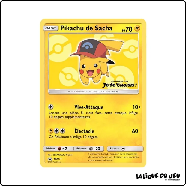 Promo - Pokemon - Soleil et Lune Promo - Pikachu de Sacha SM111