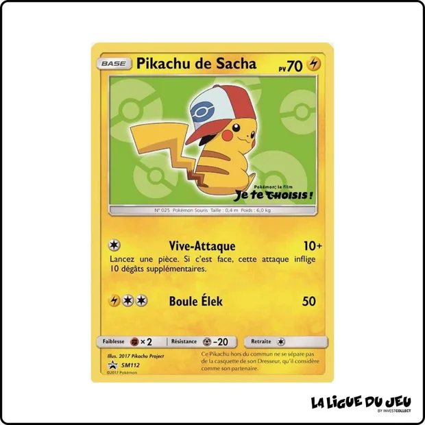 Promo - Pokemon - Soleil et Lune Promo - Pikachu de Sacha SM112