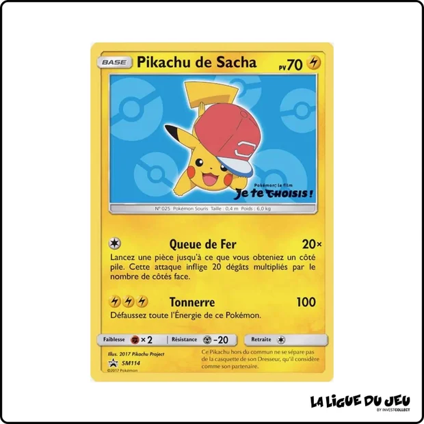 Promo - Pokemon - Soleil et Lune Promo - Pikachu de Sacha SM114