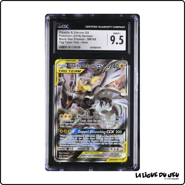 Promo - Pokemon - Soleil et Lune Promo - Pikachu & Zekrom GX - SM168 - CGC 9.5 - Allemand