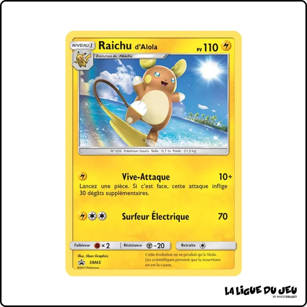 Promo - Pokemon - Soleil et Lune Promo - Raichu d'Alola SM65