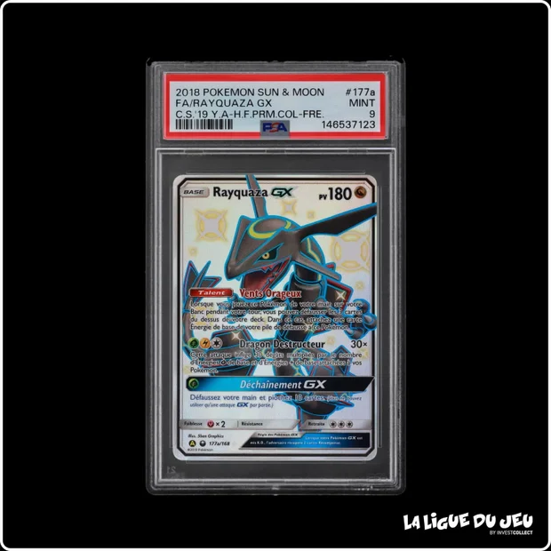 Promo - Pokemon - Soleil et Lune Promo - Rayquaza GX - 177a/168 - PSA 9 - Français