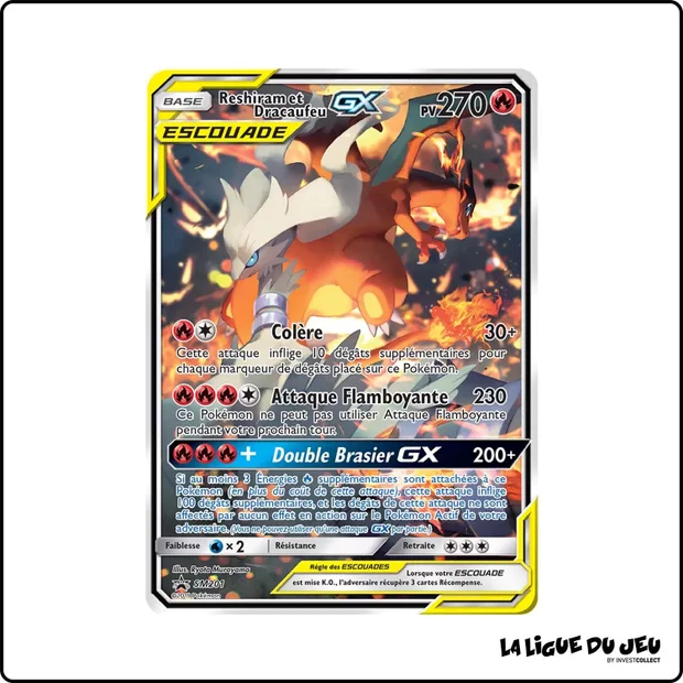 Promo - Pokemon - Soleil et Lune Promo - Reshiram et Dracaufeu GX SM201
