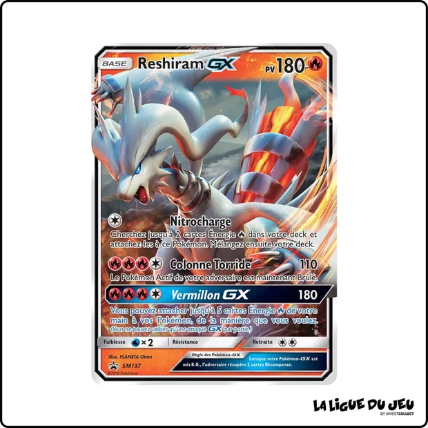 Promo - Pokemon - Soleil et Lune Promo - Reshiram GX SM137