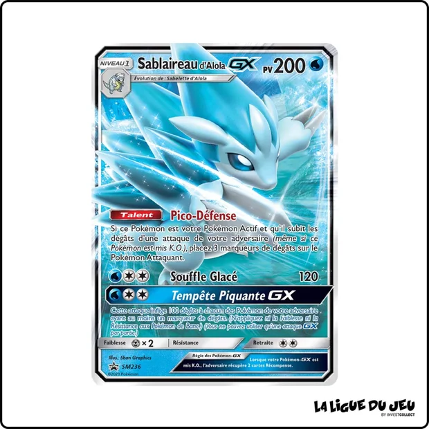 Promo - Pokemon - Soleil et Lune Promo - Sablaireau d'Alola GX SM236