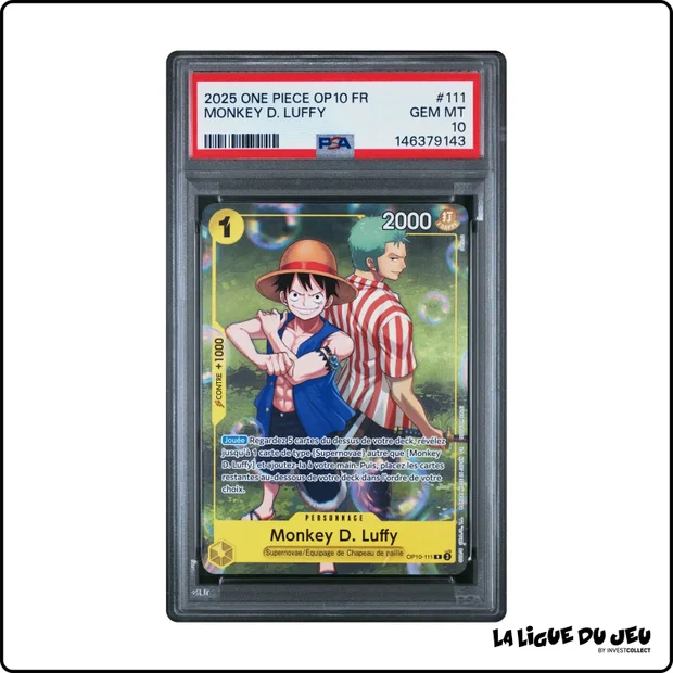 Rare - One Piece - OP10 - Monkey D. Luffy - OP10-111 - PSA 10 - Français
