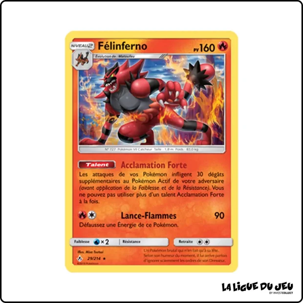 Rare - Pokemon - Alliance Infaillible - Félinferno 29/214