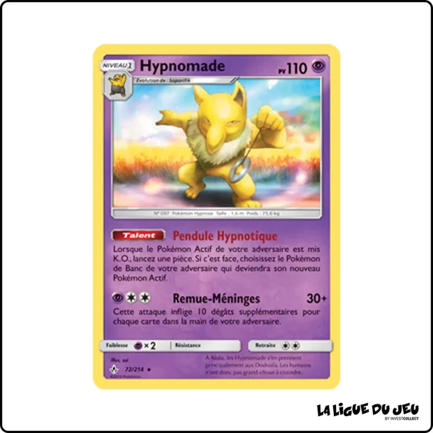 Rare - Pokemon - Alliance Infaillible - Hypnomade 72/214