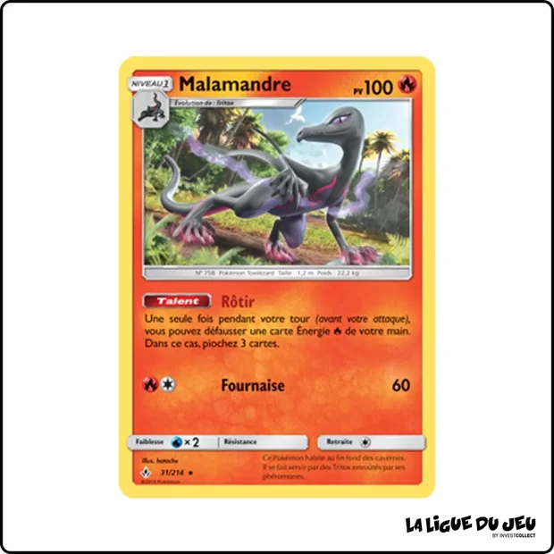 Rare - Pokemon - Alliance Infaillible - Malamandre 31/214