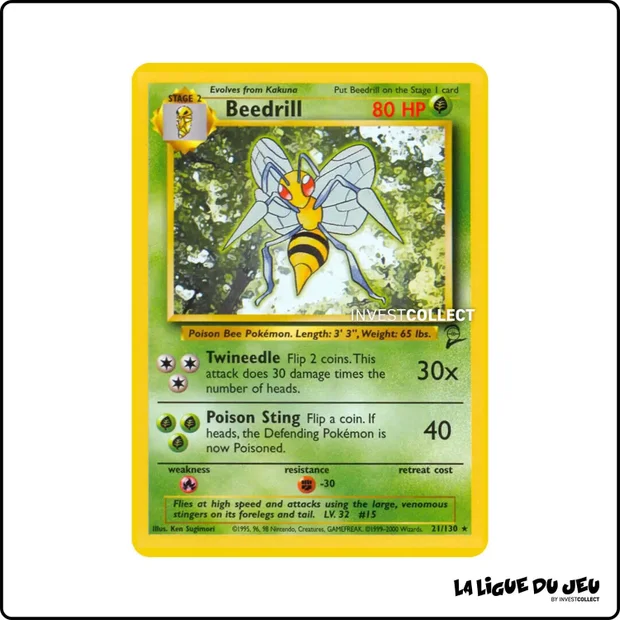 Rare - Pokemon - Base Set 2 - Beedrill 21/130