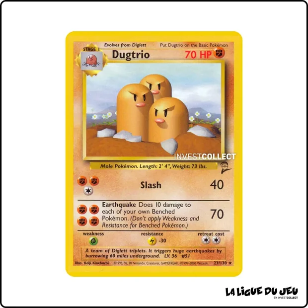 Rare - Pokemon - Base Set 2 - Dugtrio 23/130