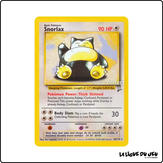 Rare - Pokemon - Base Set 2 - Snorlax 30/130