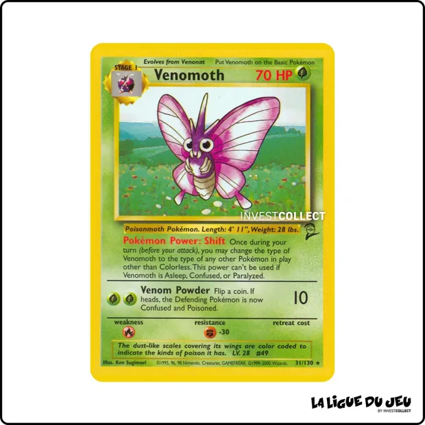 Rare - Pokemon - Base Set 2 - Venomoth 31/130