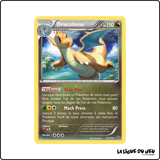 Rare - Pokemon - Ciel Rugissant - Dracolosse 51/108