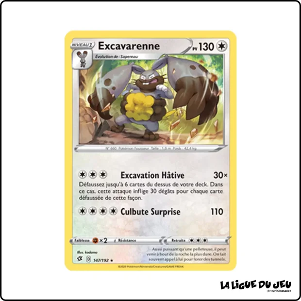 Rare - Pokemon - Clash des Rebelles - Excavarenne 147/192