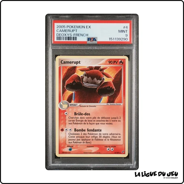 Rare - Pokemon - Deoxys - Camerupt - 4/107 - Deck Jet Stream - PSA 9 - Français