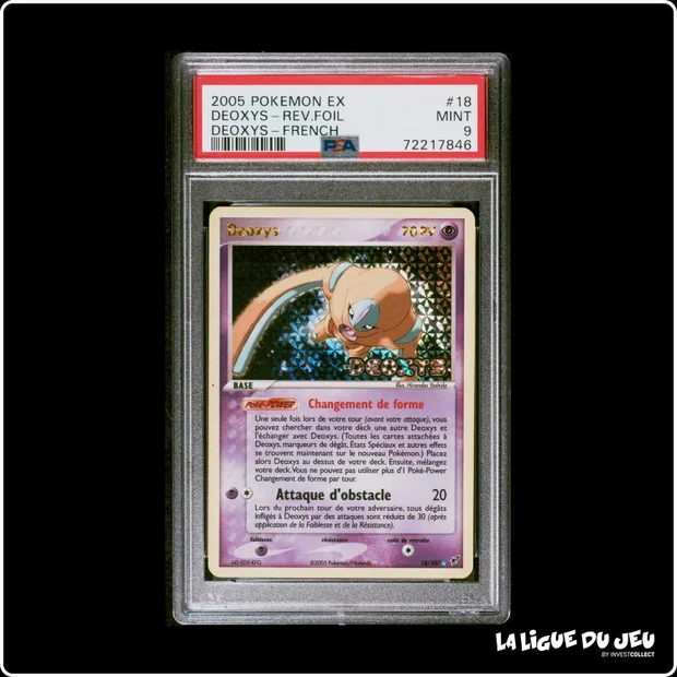 Rare - Pokemon - Deoxys - Deoxys - 18/107 - Reverse Foil - PSA 9 - Français
