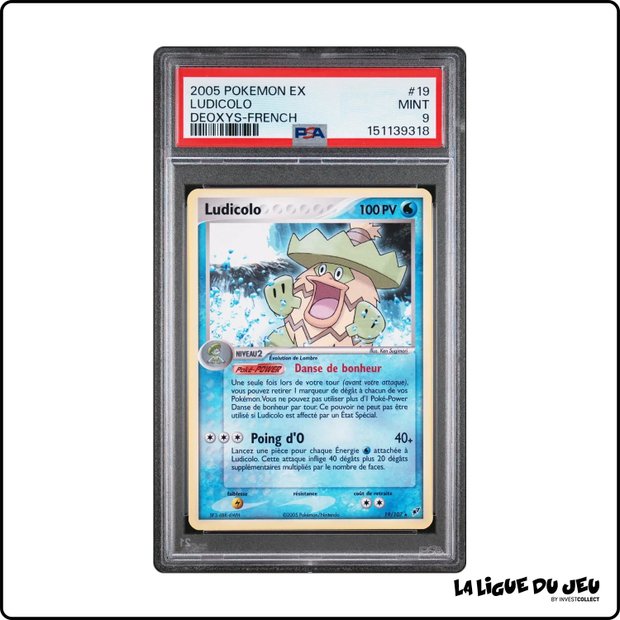Rare - Pokemon - Deoxys - Ludicolo - 19/107 - PSA 9 - Français