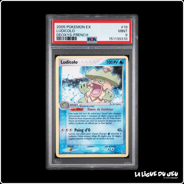 Rare - Pokemon - Deoxys - Ludicolo - 19/107 - PSA 9 - Français