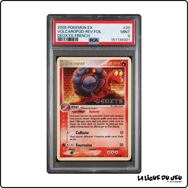 Rare - Pokemon - Deoxys - Volcaropod - 20/107 - Reverse Foil - PSA 9 - Français
