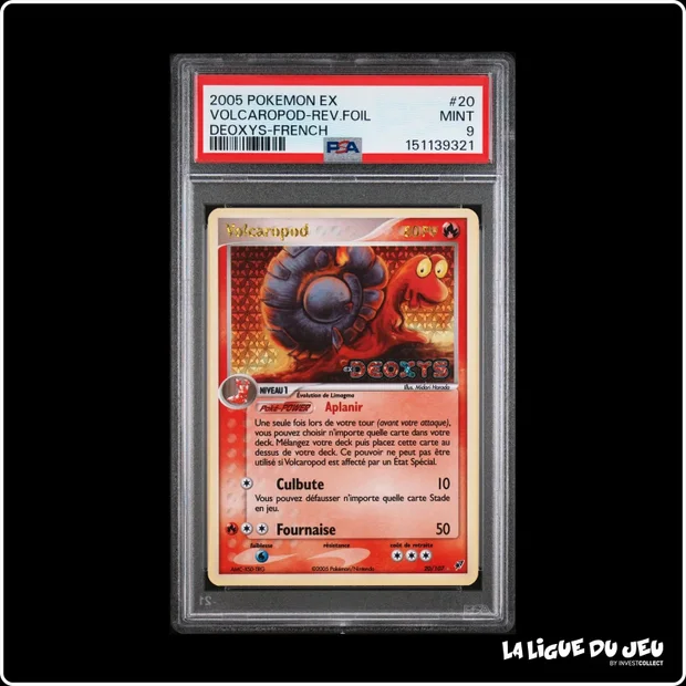 Rare - Pokemon - Deoxys - Volcaropod - 20/107 - Reverse Foil - PSA 9 - Français