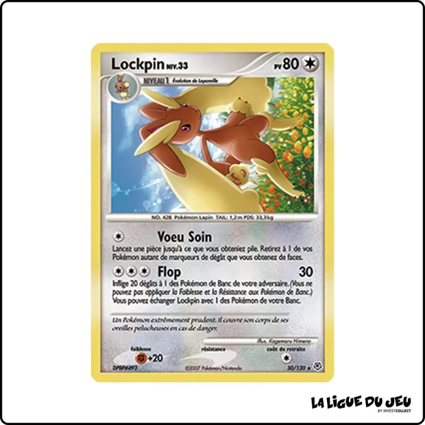 Rare - Pokemon - Diamant & Perle de Base - Lockpin 30/130