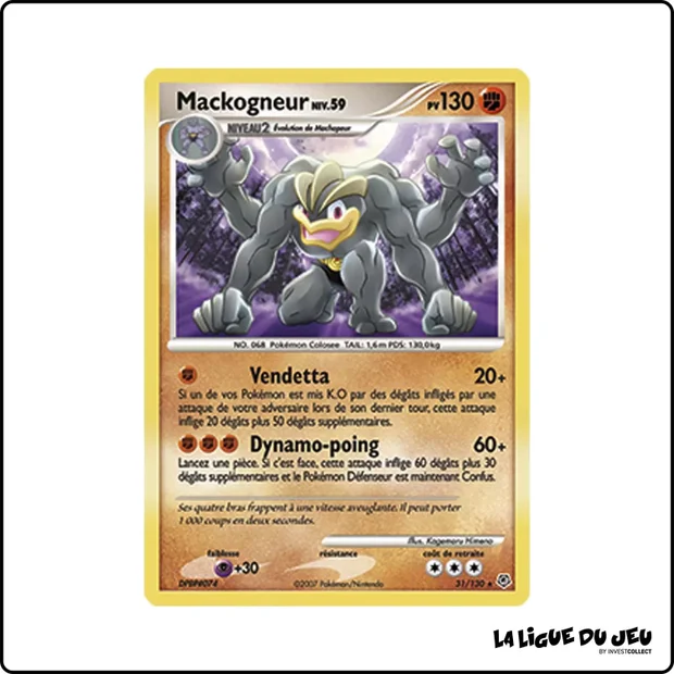 Rare - Pokemon - Diamant & Perle de Base - Mackogneur 31/130