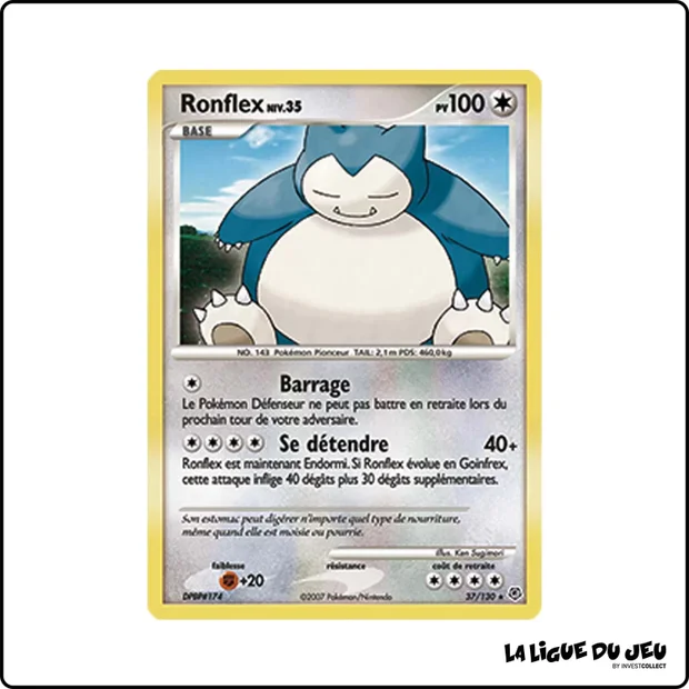 Rare - Pokemon - Diamant & Perle de Base - Ronflex 37/130