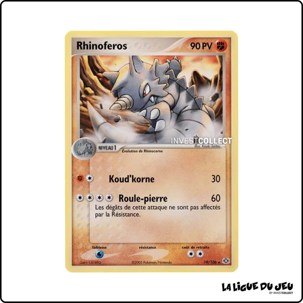 Rare - Pokemon - Émeraude - Rhinoferos 19/106