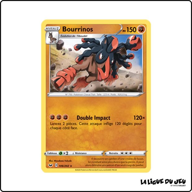 Rare - Pokemon - Épée et Bouclier de Base - Bourrinos 106/202