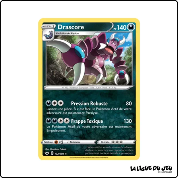 Rare - Pokemon - Épée et Bouclier de Base - Drascore 122/202