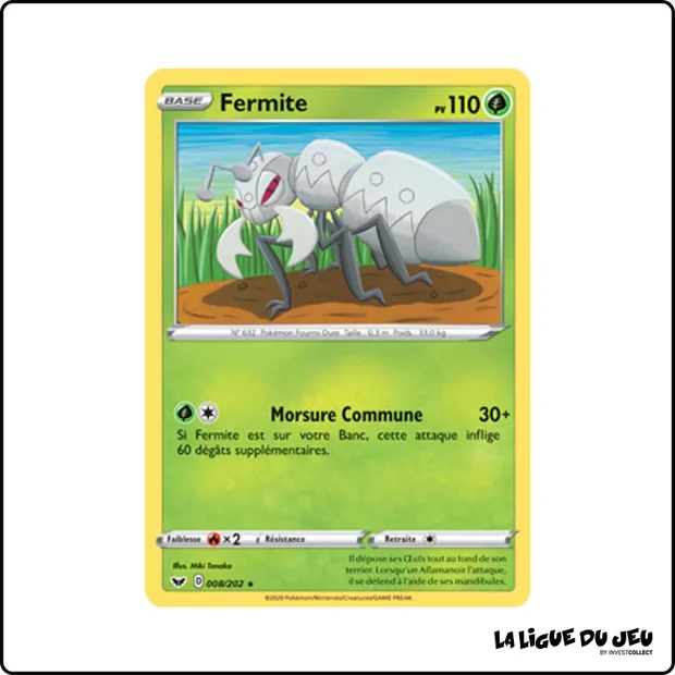 Rare - Pokemon - Épée et Bouclier de Base - Fermite 8/202